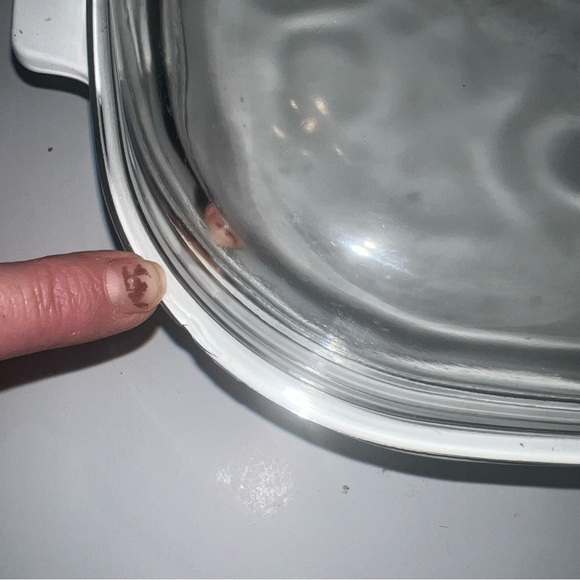 CORNING WARE - BLUE CORNFLOWER - P-16-B  11" CASSEROLE DISH & PYREX DOME LID - Picture 7 of 8